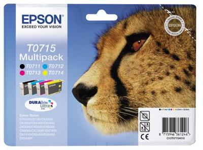 Náplně do tiskárny Epson Stylus SX215, sada černá, modrá, červená, žlutá