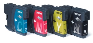 Náplně do tiskárny Brother MFC-490CW, sada cartridge černá, modrá, červená, žlutá