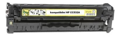 Kompatibilní toner HP CC532A žlutá
